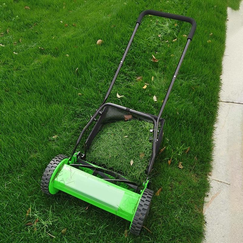 

16-дюймовая многоцелевая газонокосилка для садовых вилл, компактная и легкая ручная газонокосилка для небольших газонов и садов