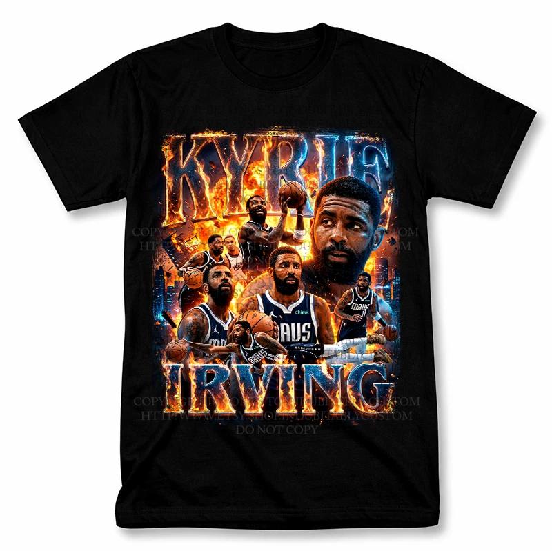 Kyrie Irving Dallas Mavericks Graphic T shirt Vintage Style Basketball Fan Tee L