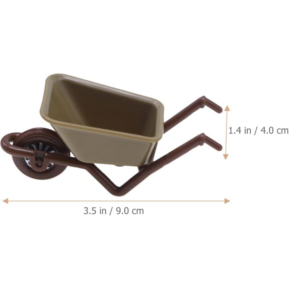 6 шт. миниатюрная тачка садовая тележка кукольный домик тележка аксессуары мини-песок — фото 4