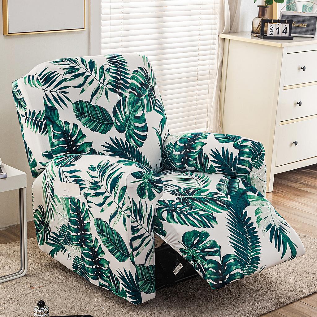 Sesselbezüge mit Taschen, bedruckt, floral, dehnbar, Sessel-Sofabezüge, rutschfeste Möbelprotektoren