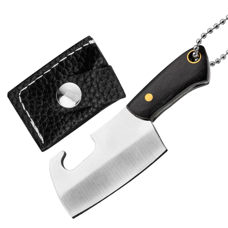 DIY Steel Wood Mini Pocket Knife Car Keychain Fishing Accessory and Bottle Opener