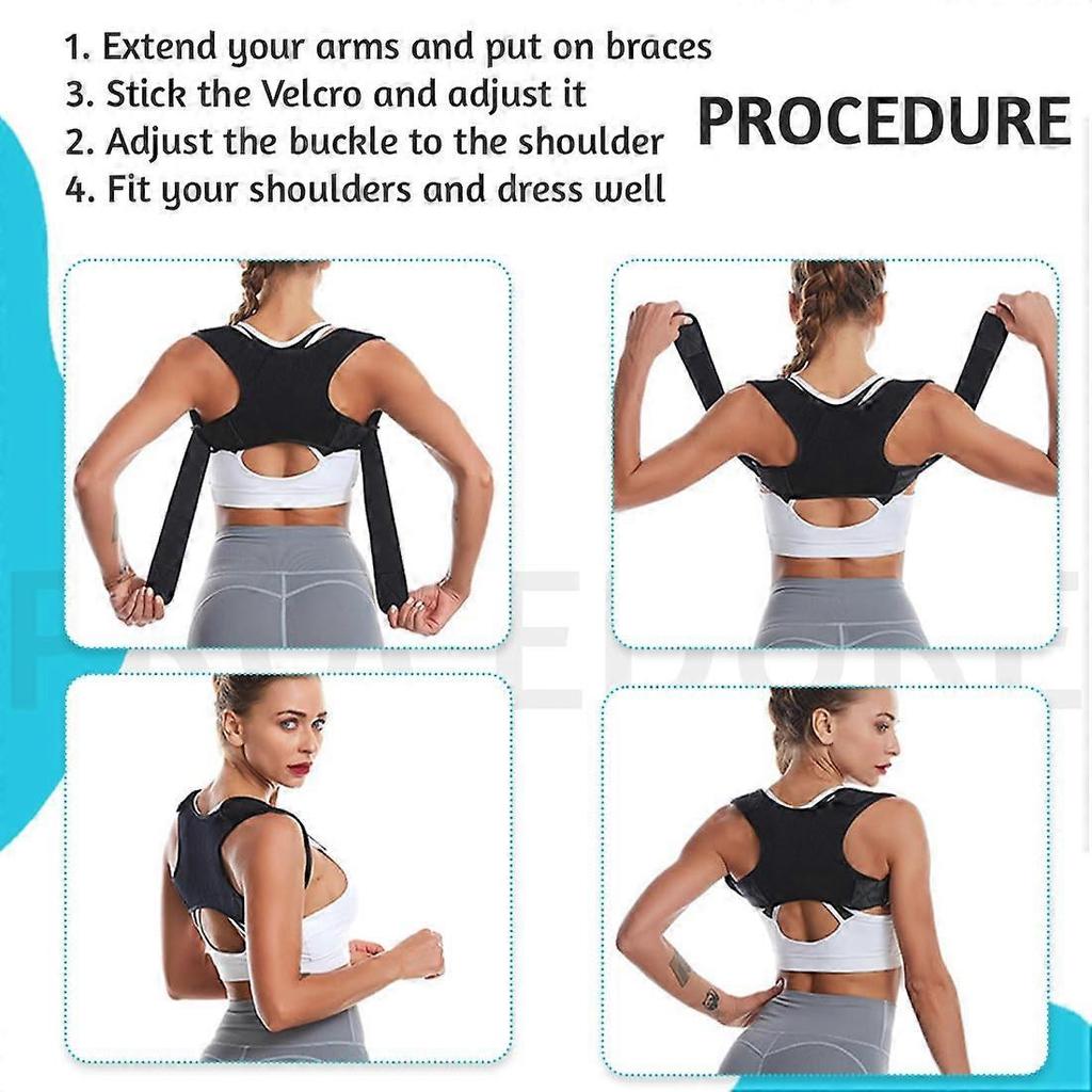 Back Straightener Posture Corrector Adjustable Strap for Men and Women, Comfortable Back Support Belt and Stabilizer