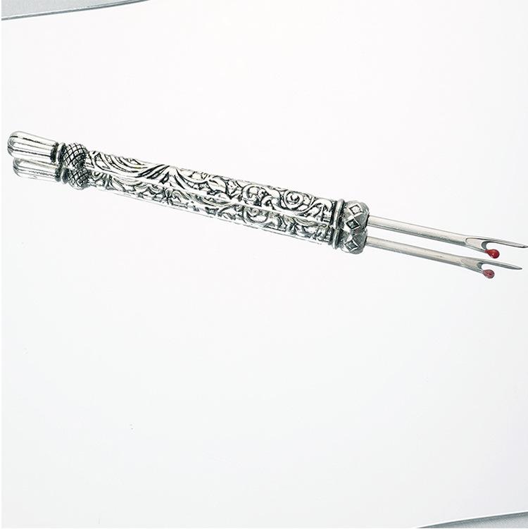 Retro Zinc Alloy Handheld Seam Ripper for Cross Stitching