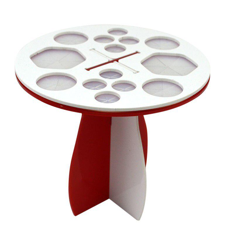 14 Hole Makeup Brush Drying Rack Makeup Brush Holder Drying Stand Organizer Round Shape Acrylic Storage Tray
