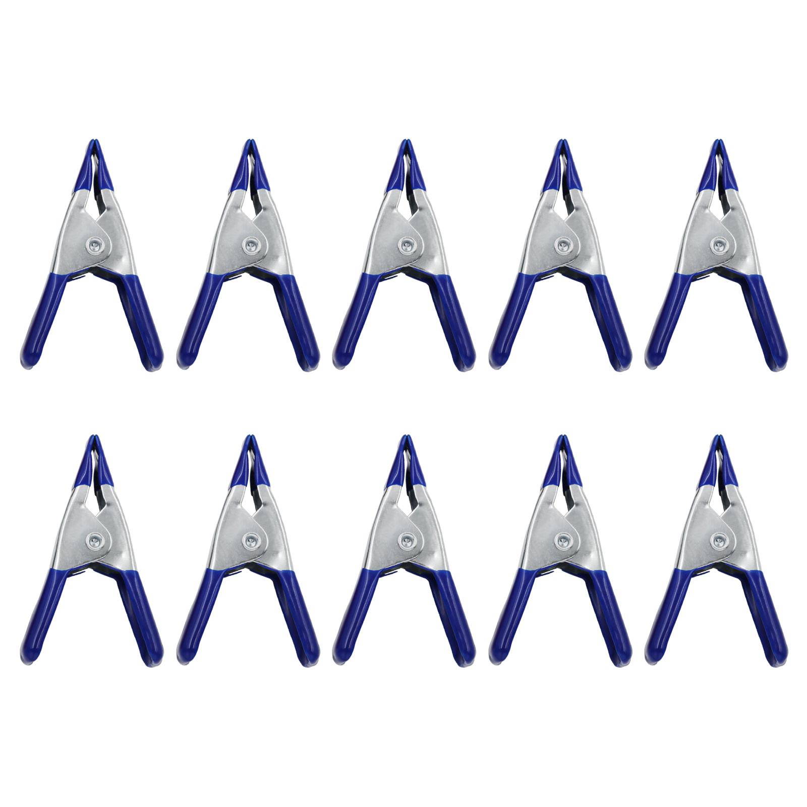 

10 шт. 2-дюймовые металлические пружинные зажимы в форме буквы А, многоцелевые, для деревообработки, электрики, мощные пружинные зажимы, ручные инструменты синий