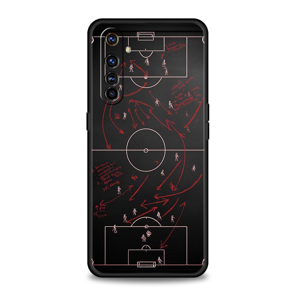 Football Basketball Tactical Board Case For Realme C67 C63 C55 C53 C35 C25 C21 GT 2 3 5 6 10 11 12 13 Pro Soft TPU Phone Cover