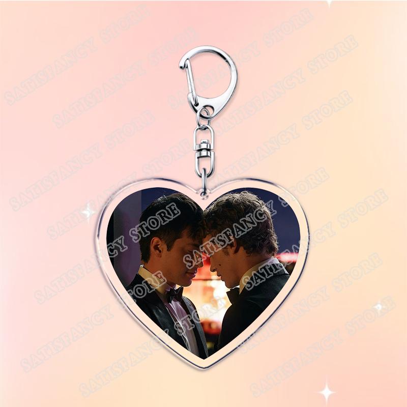 

Popular Heated Rivalry TV Show Heart Keychain for Accessories Shane Hollander Ilya Rozanov Love Keyring Jewelry Fans Gifts