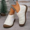 Winter High-Top Cotton Shoes Soft Bottom Anti-Slip Fleece-Lined Thickened Lightweight Slip-On Casual Warm Cotton Shoes