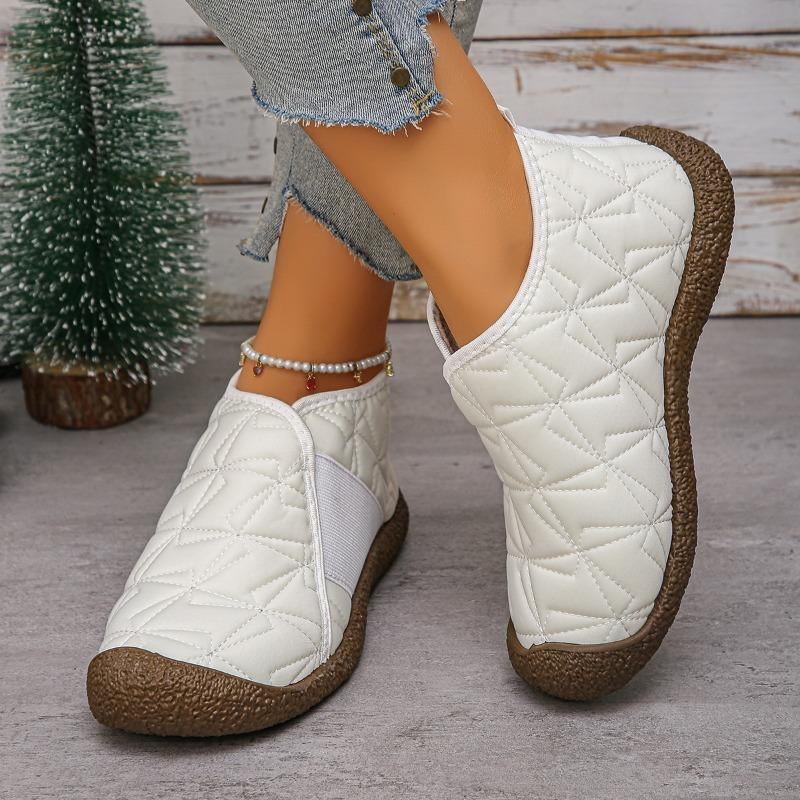 Winter High-Top Cotton Shoes Soft Bottom Anti-Slip Fleece-Lined Thickened Lightweight Slip-On Casual Warm Cotton Shoes