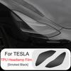 Headlight Color Changing Films for Tesla Model 3/Y 2017- Foglamp TPU Transparent Protective Film Headlamp Black Cover Film