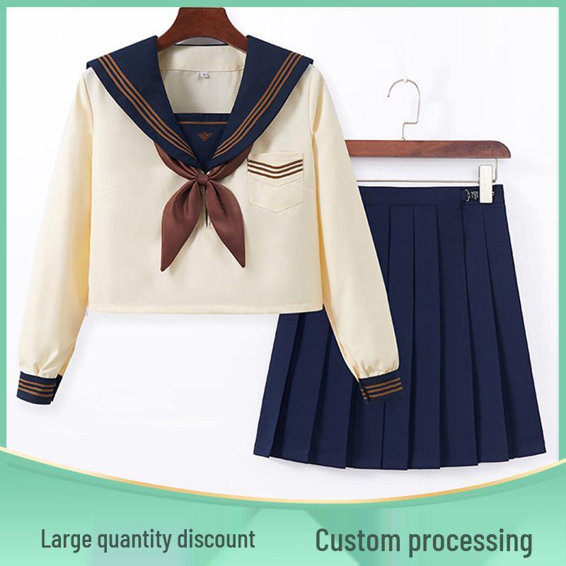 Huang Sanben Tea Feather Zhong JK Uniform - Sailor Suit, School Supply, Skirt (Genuine)