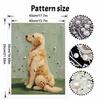 Golden Retriever Pearl Bead Art with Frame Modern Shiny Canvas Painting Minimalist Home Wall Decor Gift for Dog Lovers Aesthetic Wall Art