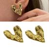 Concave Convex Irregular Heart Earrings for Women Lightweight Alloy Ear Studs Accessory Earwear Accessories for Party