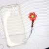 Sweet Phone Chain Strap Lanyard Colorful Bead Flower Pendant Phone Charm Hangings Decoration Cute Phone Accessories