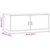 Wall Cabinet Wax Brown 80 x 30 x 30 cm Solid Pine Wood