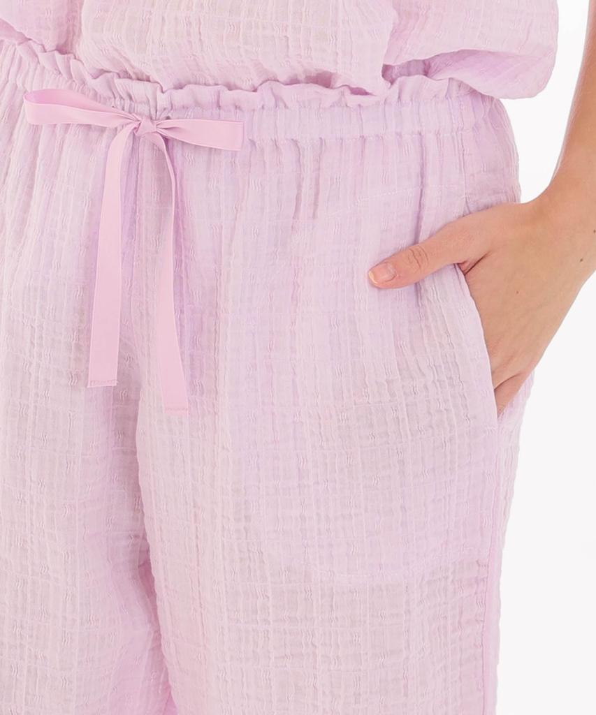 Narue Shirring Double Gauze Jacquard Sorbet Frill Pajamas 24-31420-PU-M-L