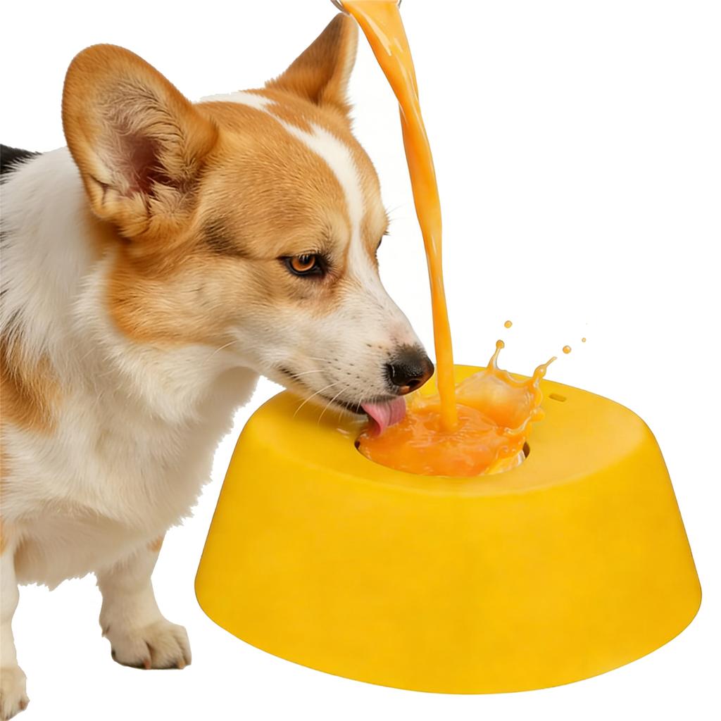 Slow Feeder Lick Mat for Dogs Spill Proof Liquid Slow Feeder Bowl with Non Slip Base Interactive Lick Pad for Yogurt Broth Paste Pet Calming Tre