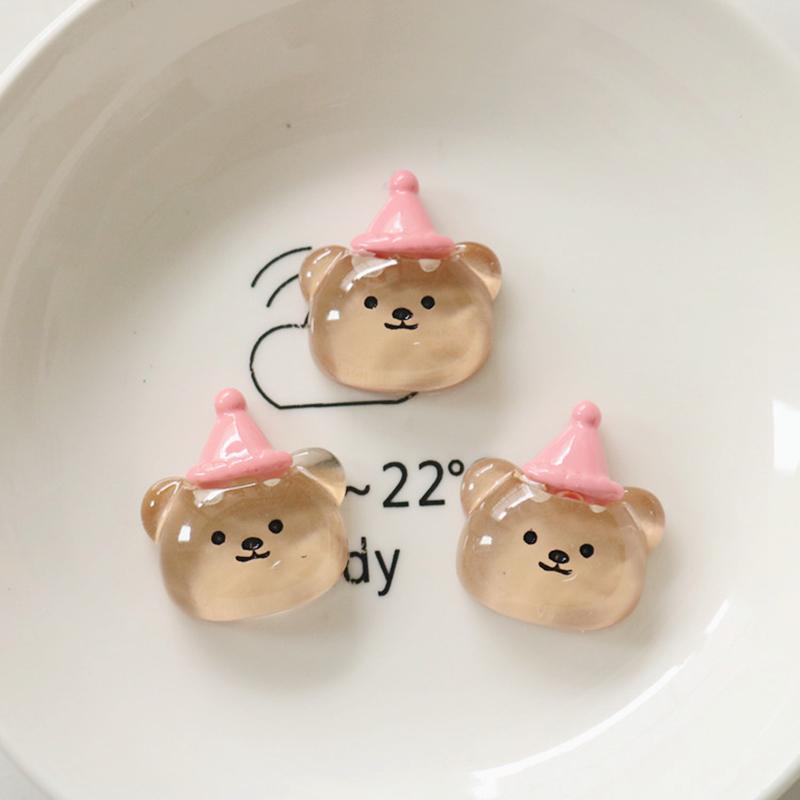 10Pcs New Cute Cartoon Mini Bear Rabbit Flat Back Resin Scrapbook Diy Jewelry Hairpin Craft Decoration Accessories A59