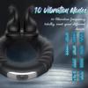 Male Penis Ring Vibrator Delay Ejaculation Cock Ring Adjustable Size Longer Harder Prostate Massager Sex Toys for Men Adult 18
