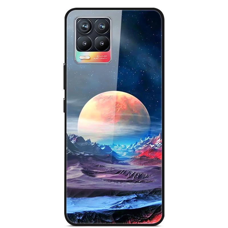 Glass Back Cover For Realme 8 Pro Case Tempered Glass Case For Realme 8 Pro 8i Realme 8 5G Phone Case Cover Realme8 5G Pro Funda