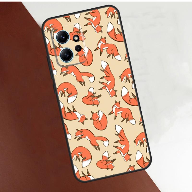 Cartoon Foxes Animal Case For Xiaomi Redmi Note 14 10 11 12 13 15 Pro Plus Cover For Redmi 15 14C 10C 12C 13C 15C