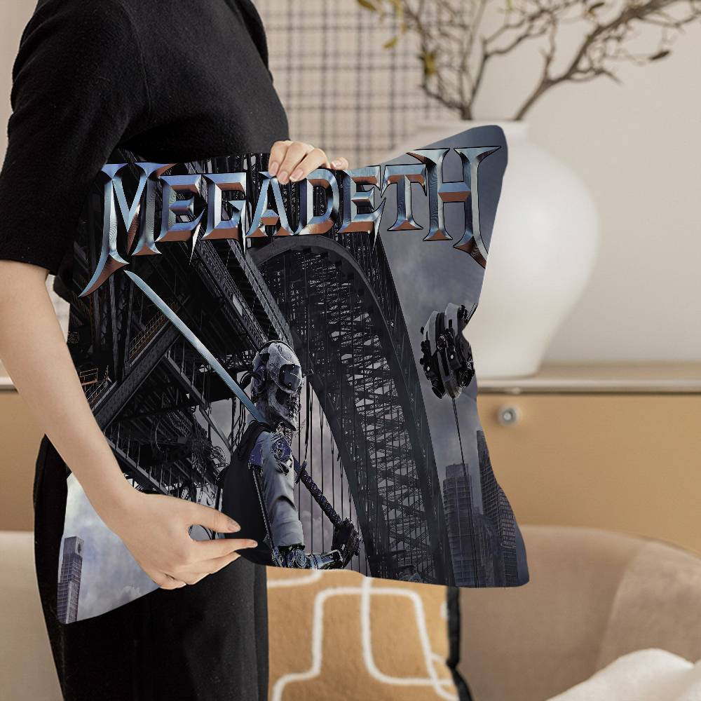 Heavy Metal Rock Roll Music M-Megadeths Pillow Cushion Cover Pillowcase Living Room Sofa Home Decor Customized
