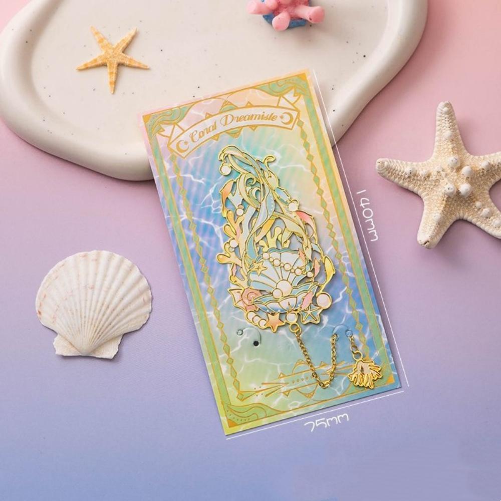 Ocean Theme Bookmark Elegant Metal Bookmark Marine Animals Bookmark For Gift For Friends Reading Study