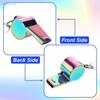 Stainless Steel Colorful Whistle With Lanyard Sports Referee Training Whistle