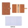 A6 PU Leather 6-Hole Planner with Cash Envelope and Notebook Inserts