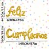 1 feliz cumpleanos Spanish Happy Birthday set Silver Gradient Color Royal Blue rose Gold Rose red suitable for birthday decorations and background