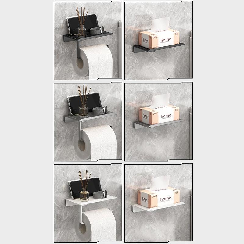 Držák na toaletní papír Plastový úložný stojan Kuchyňské utěrky Umístění lahví na koření Koupelna Stěna Role papíru Úložiště telefonu