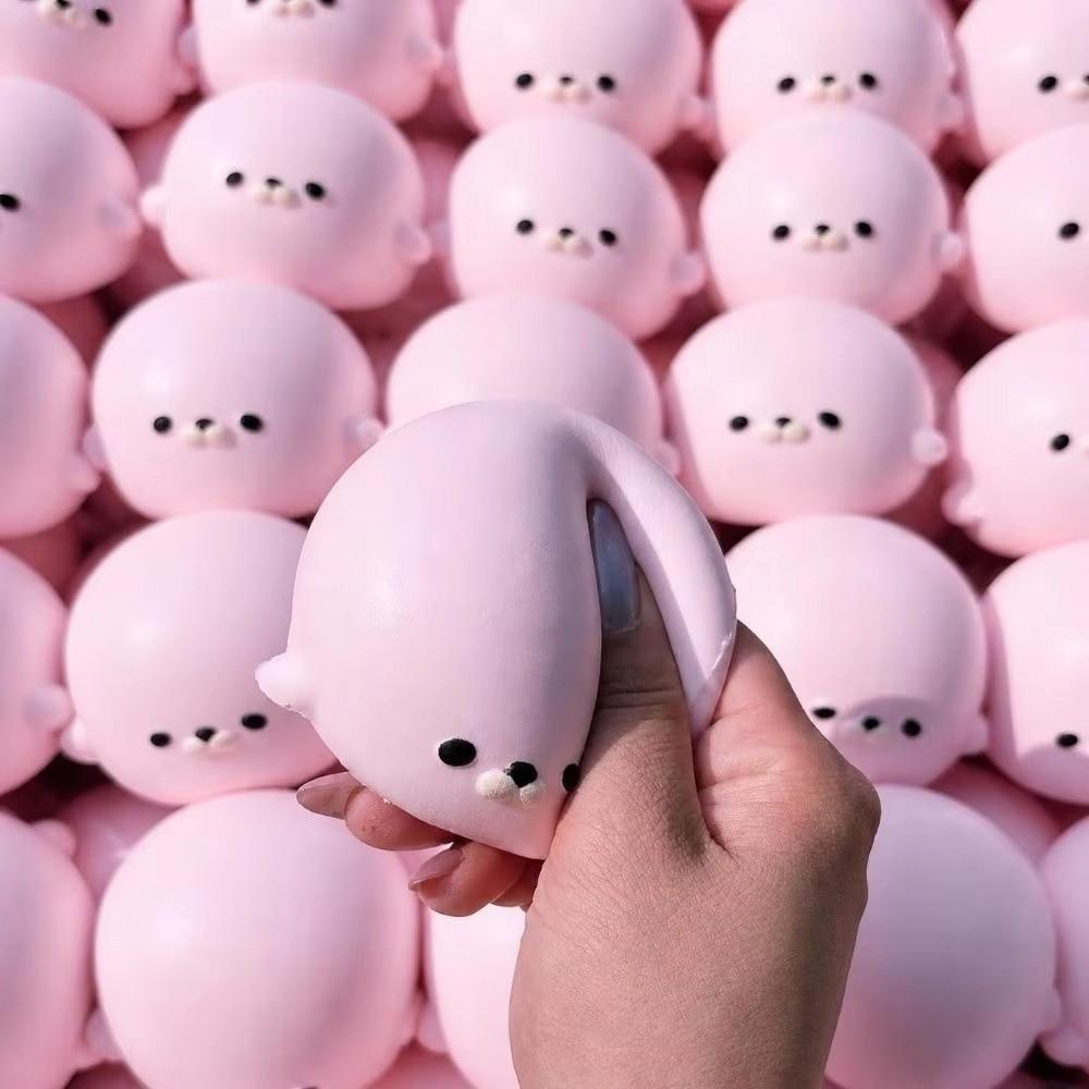 Soft Texture Seal Squishy Toy Slow Rebound Seal Fidget Toy Seal Squeeze Toys Desktop Decoration