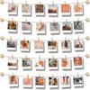 Hanging Photo Display Room Wall Decor - Sculptural Picture Frames Collage - 5 Strings with 30 Clips - 3M Self Adhesive Hooks - No Holes Drilling - 30