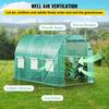 Walk-in Tunnel Greenhouse, 10 x 7 x 7 ft Portable Plant Hot House w/ Galvanized Steel Hoops, 1 Top Beam, Diagonal Poles, Zippered Door & 6 Roll-up