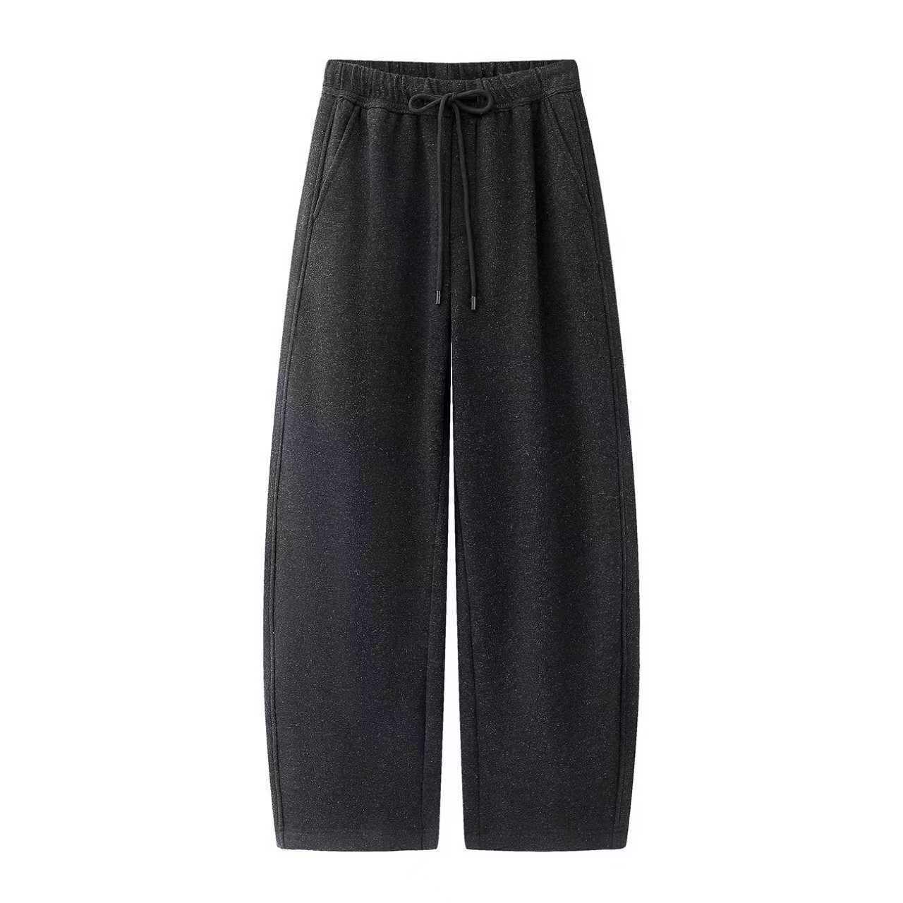 Spring 2026 Women s Elastic Waist Drawstring Straight Casual Pants, Style from the Mall (Model: 4GB254331) S темно-серого