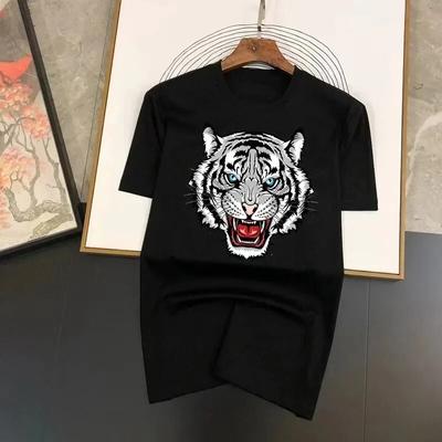 Yaz Modası Pamuklu Unisex Tişört Komik Kaplan Grafik Baskılı Tişört Yüksek Kaliteli Kısa Sokak Giyim Kadın Büyük Beden Tişörtler Y2k Üstler Unisex