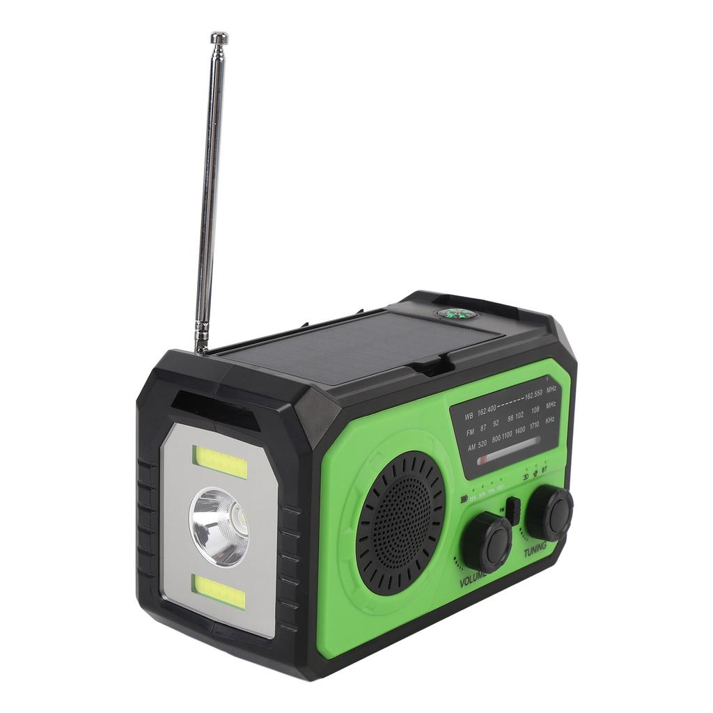 Emergency Radio 16000mAh Type C Solar Powered Hand Crank Charging Weather Radio with SOS Reminder