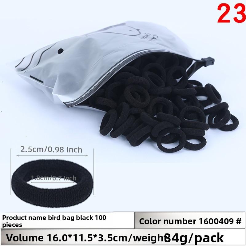 A Girl's Gradient Color Seamless Hair Tie Colorful Hair Band Headband Candy-colored Leather Band Hair Accessory and Headwear