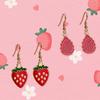 Simulering jordgubbsdrakfrukt Koreansk version smycken legering droppörhängen hängande örhängen legeringsmaterial utsökt och sött