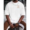 European Size Graphic Summer Outdoor Men's Short-sleeved T-shirt for Summer Fashion Trendy Top Printed Men's Base Shirt Spring and Summer Round Neck