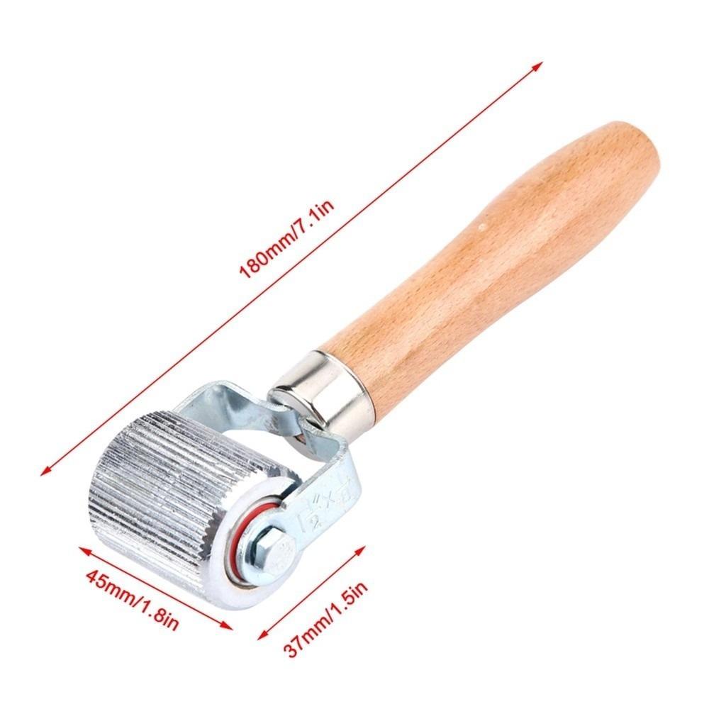 Roller Bearing Tire Patch Roller Wooden Handle Puncture Patch Tool  Car Audio Installation