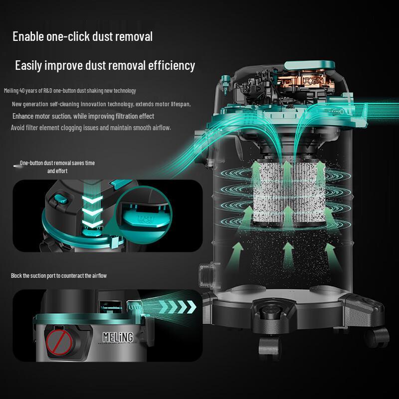 Meiling 3500W Peak Power Wet/Dry/Blow Barrel Vacuum Cleaner