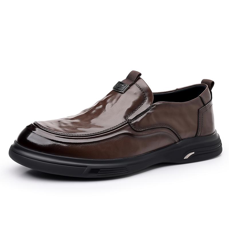 

WAERTA Роскошные мужские мокасины Повседневная деловая обувь Дышащая кожа Мужские туфли на плоской подошве Ретро-туфли для вождения Мужские офисные мокасины для отдыха 45 коричневый