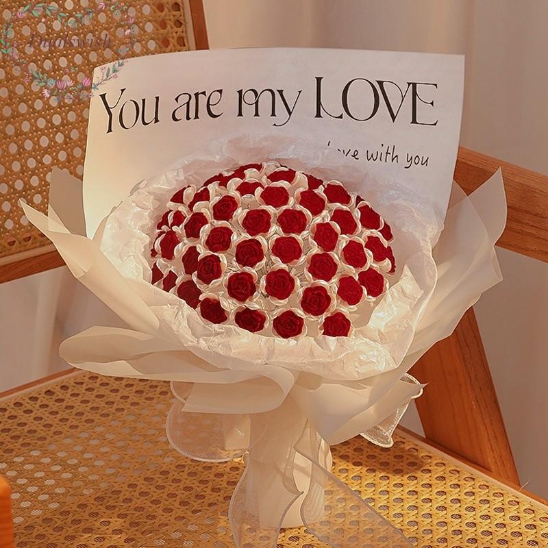 DIY Kreative Nicht-Verwelkende Rosen Handstrauß Materialpaket Geschenk für den Valentinstag der Freundin