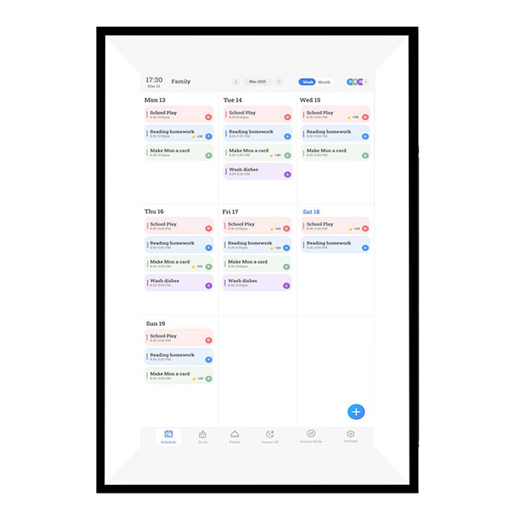 Smart Digital Calendar 10.1in HD Touchscreen Family Planner with Switchable Digital Photo Frame