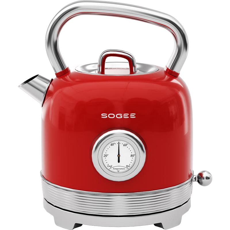 Retro Style Electric Kettle - 2L 304 Stainless Steel CN plug (adapter included)