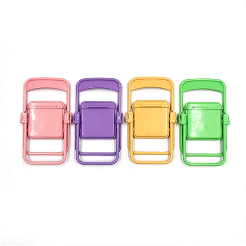 Macaron Color Portable Folding Chair Phone Holder Ornament
