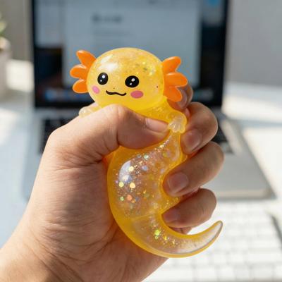 3Pcs Salamander Shit Squeeze Toy Stress Relief Glitter Salamander Poop Stress Ball Sensory Toy Decompression Fidget Toy Party Favors
