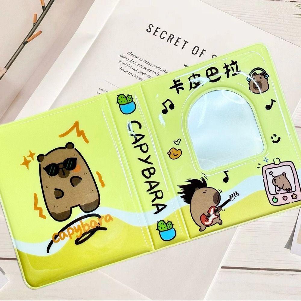 Portable 2 Inch Mini Photo Albums 20 Pockets Love Heart Photos Holder PVC Hollow Name Card Book