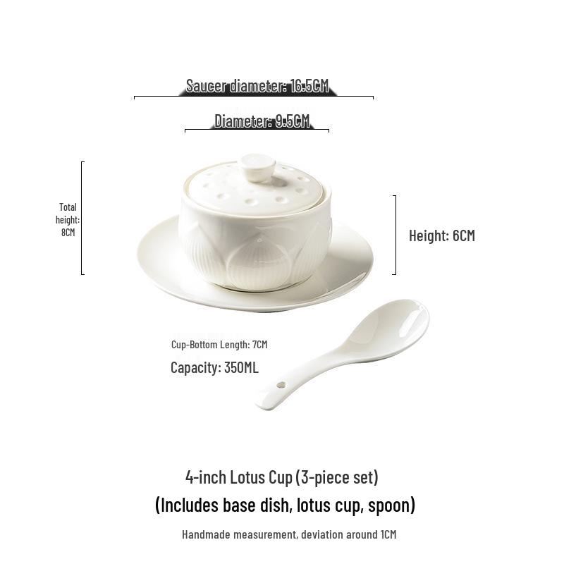 

Керамический горшок для тушения и супа «Птичье гнездо» с крышкой и миской для паровых яиц